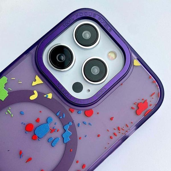 Чехол TPU+PC Flush with MagSafe для Apple iPhone 14 Pro (6.1") Dark purple 312590 фото