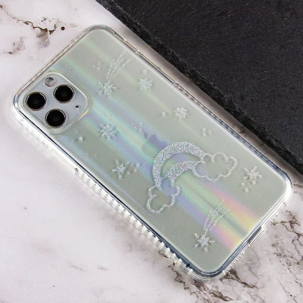 TPU+Glass чохол Aurora Space для Apple iPhone 11 Pro Max (6.5") Райдуга 205559 фото