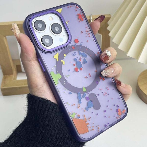 Чехол TPU+PC Flush with MagSafe для Apple iPhone 14 Pro (6.1") Dark purple 312590 фото