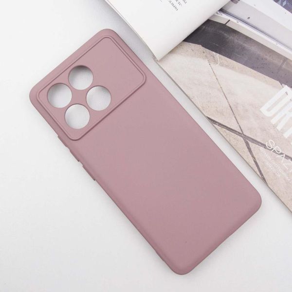 Чохол TPU GETMAN Liquid Silk Full Camera для Xiaomi Poco X6 Pro Рожевий / Pink Sand 397131 фото