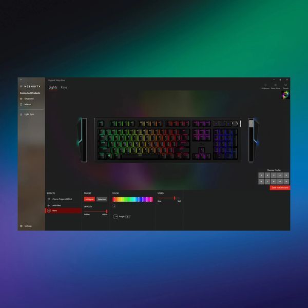 Клавіатура механічна HyperX Alloy Rise 106key, Red, USB-A, EN/UA, RGB, чорний (7G7A3AA) 365580 фото
