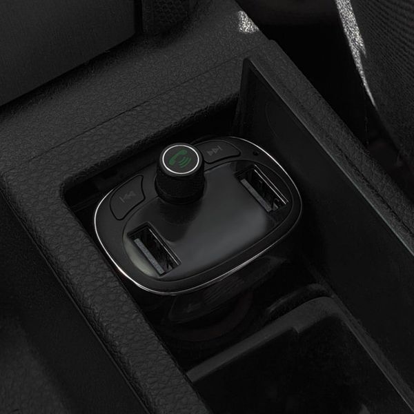Автомобільне ЗУ Baseus FM Launcher S-09 Standart Edition 2.4A 2USB CCMT000001 Black 279539 фото