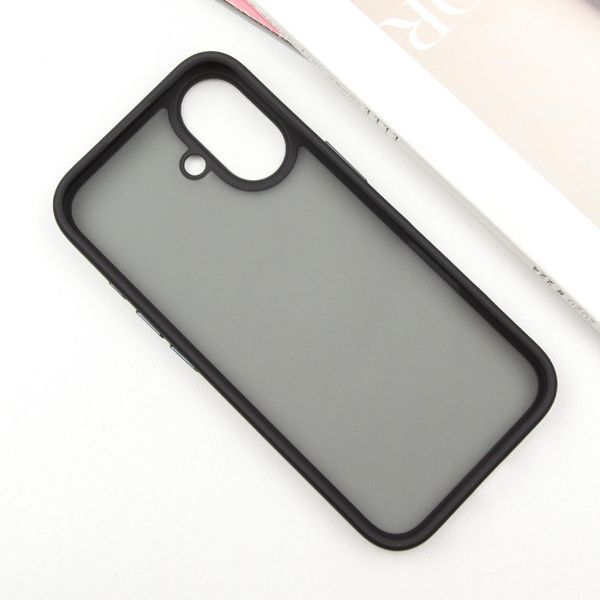 TPU+PC чохол Metal Buttons для Apple iPhone 16 (6.1") Чорний 318257 фото
