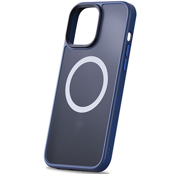 TPU+PC чохол Metal Buttons with MagSafe для Apple iPhone 13 (6.1") Синій 250408 фото