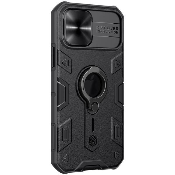 TPU+PC чохол Nillkin CamShield Armor (шторка на камеру) для Apple iPhone 12 Pro Max (6.7") Чорний 207837 фото