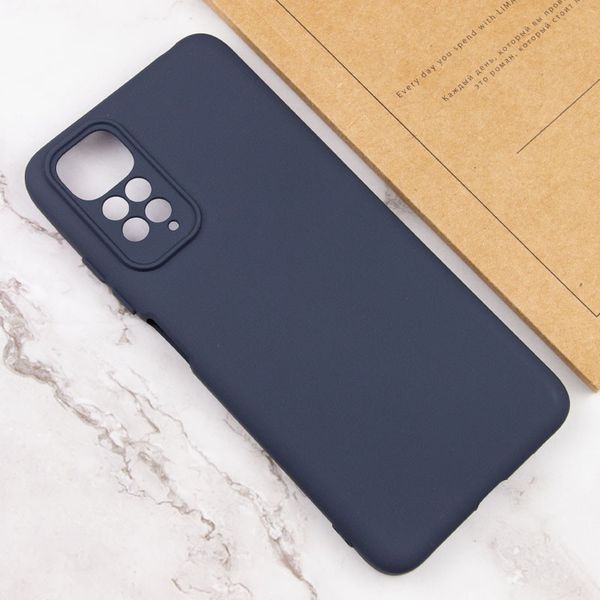 Чохол TPU GETMAN Liquid Silk Full Camera для Xiaomi Redmi Note 11 (Global) / Note 11S Синій / Midnight Blue 345421 фото
