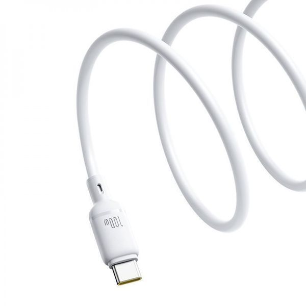 Кабель Baseus Silky Series Fast Charging Type-C 100W (1m) (P10377703213-00) white 359737 фото