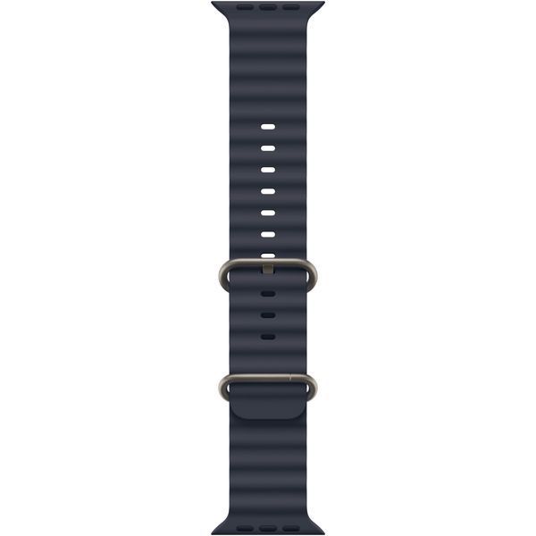 Ремінець Apple Watch Ocean Band Navy - Natural Titanium Finish 44/45/46/49mm (MXTH3) 326363 фото