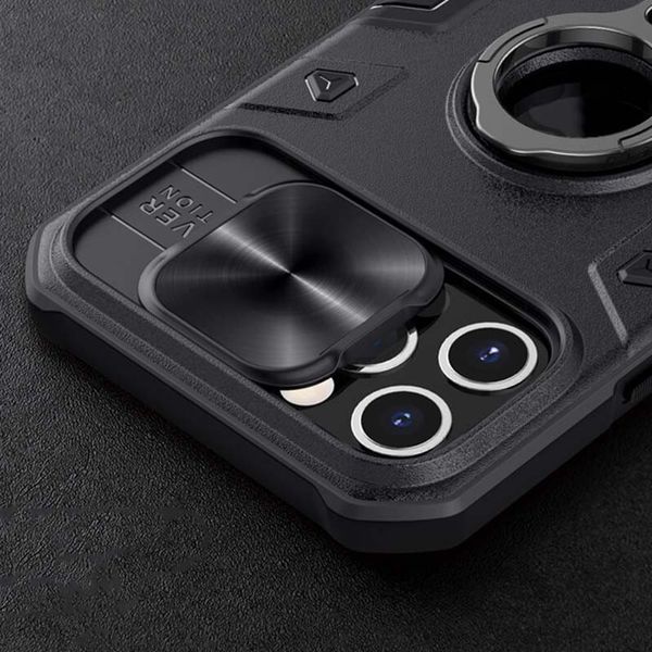 TPU+PC чохол Nillkin CamShield Armor (шторка на камеру) для Apple iPhone 12 Pro Max (6.7") Чорний 207837 фото