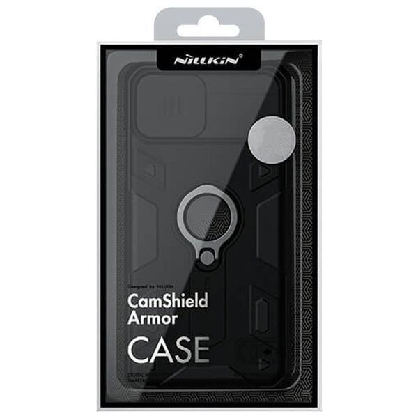 TPU+PC чохол Nillkin CamShield Armor (шторка на камеру) для Apple iPhone 12 Pro Max (6.7") Чорний 207837 фото