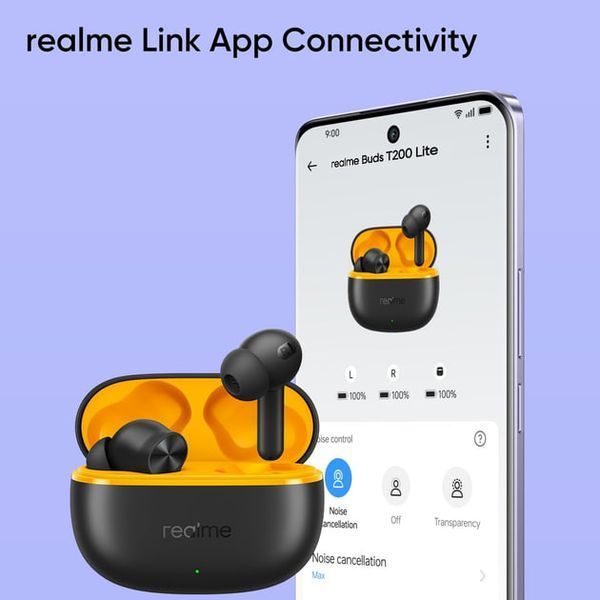 Навушники Realme Buds T200 Lite Volt Black 360266 фото