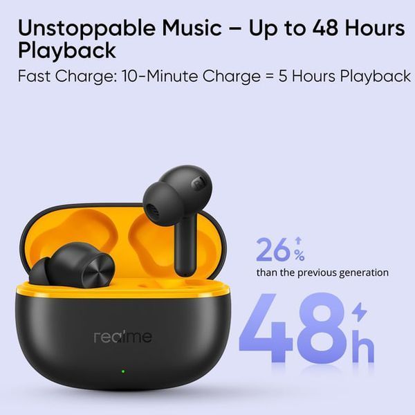 Навушники Realme Buds T200 Lite Volt Black 360266 фото