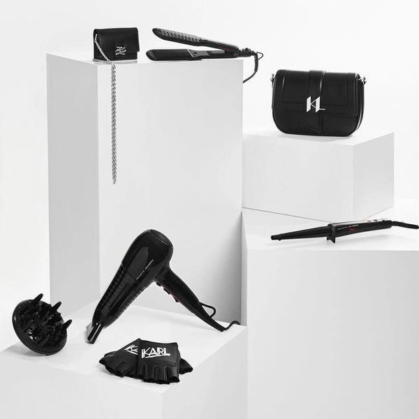 Плойка Rowenta x Karl Lagerfeld Conical Curler, конусна, 40Вт, 120-200С, турмалін, чорний (CF324LF0) 369013 фото