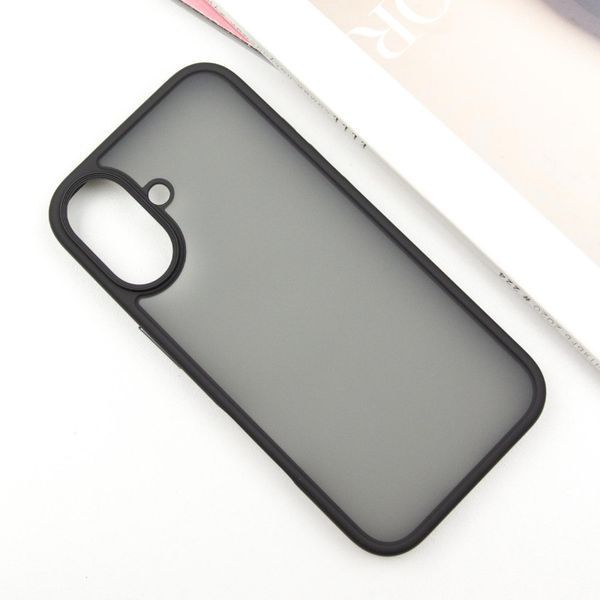 TPU+PC чохол Metal Buttons для Apple iPhone 16 (6.1") Чорний 318257 фото