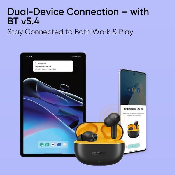Навушники Realme Buds T200 Lite Volt Black 360266 фото