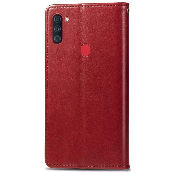 Шкіряний чохол книжка GETMAN Gallant (PU) для Samsung Galaxy A11 Червоний 285406 фото