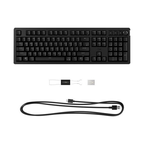 Клавіатура механічна HyperX Alloy Rise 106key, Red, USB-A, EN/UA, RGB, чорний (7G7A3AA) 365580 фото