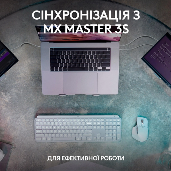 Клавіатура LOGITECH MX Keys S, Wireless, Ukr, Graphite (L920-011593) 307026 фото