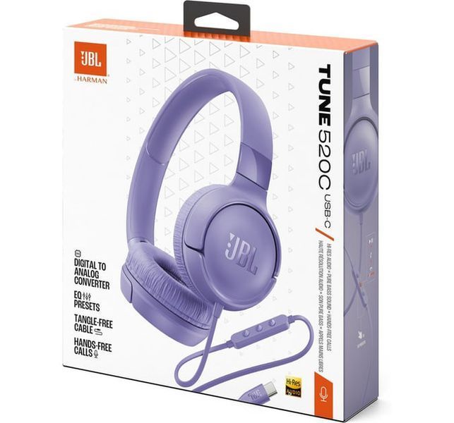 Навушники JBL Tune 520C USB-C (JBLT520CPUR) Purple 378213 фото