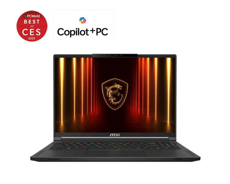 Ноутбук MSI Stealth A16 AI+ A3XWJG-084XUA 16" QHD+ 240Hz OLED, Ryzen AI 9 HX 370_12C_24T, 32GB, F1TB, NVD5090-24, DOS, чорний 366360 фото
