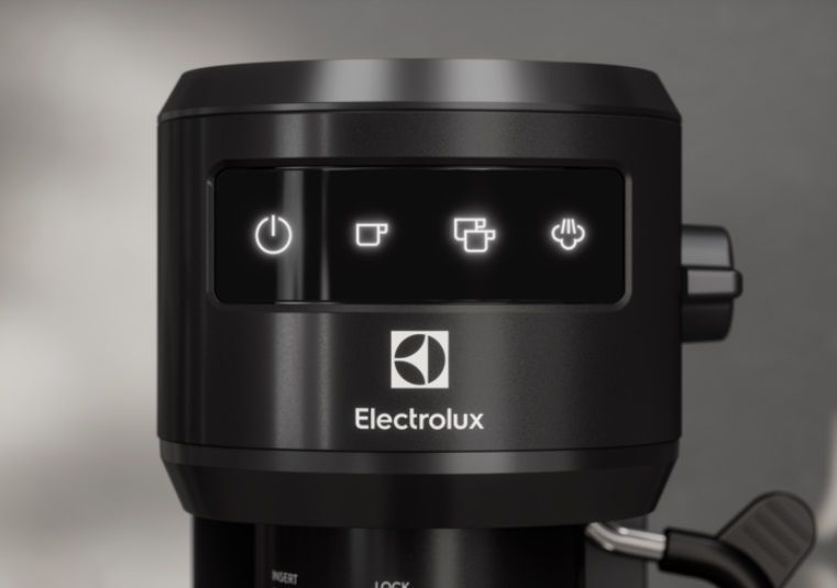 Кавоварка Electrolux ріжкова, 1л, мелена, ручний капуч, LED-дисплей, підігрів чашок, чорний (E6EC1-6BST) 370491 фото