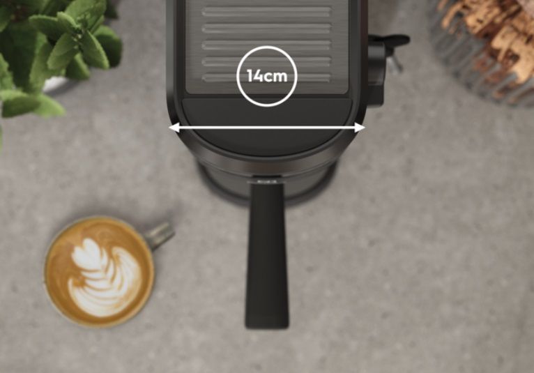 Кавоварка Electrolux ріжкова, 1л, мелена, ручний капуч, LED-дисплей, підігрів чашок, чорний (E6EC1-6BST) 370491 фото