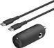Зарядний пристрій автомобільний Belkin 30Вт USB-C PD PPS, кабель USB-C > USB-C, 1м, чорний (CCA004BT1MBK-B6) 373048 фото 2