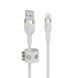 Кабель USB-A > Lightning заряджання/синхронізації Belkin 1м, плетений, силіконовий, з ремінцем на магніті, білий (CAA010BT1MWH) 366623 фото 32