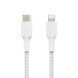Кабель USB-C > Lightning заряджання/синхронізації Belkin 1м, 30Вт, Type-C, плетений, білий (CAA004BT1MWH) 369455 фото 2