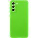 Чохол TPU GETMAN Liquid Silk Full Camera для Samsung Galaxy S21 FE Салатовий / Neon Green 354332 фото 1