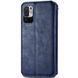 Кожаный чехол книжка GETMAN Cubic (PU) для Xiaomi Redmi Note 10 5G / Poco M3 Pro Синий 213329 фото 5