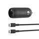 Зарядний пристрій автомобільний Belkin 30Вт USB-C PD PPS, кабель USB-C > USB-C, 1м, чорний (CCA004BT1MBK-B6) 373048 фото 1