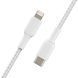 Кабель USB-C > Lightning заряджання/синхронізації Belkin 1м, 30Вт, Type-C, плетений, білий (CAA004BT1MWH) 369455 фото 4