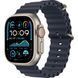 Ремінець Apple Watch Ocean Band Navy - Natural Titanium Finish 44/45/46/49mm (MXTH3) 326363 фото 1