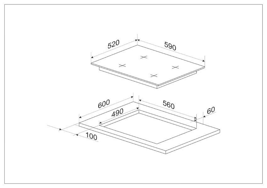 Комплект Hansa (духовка електрична + поверхня газова), чорний+нерж (FCGI69329) 366787 фото