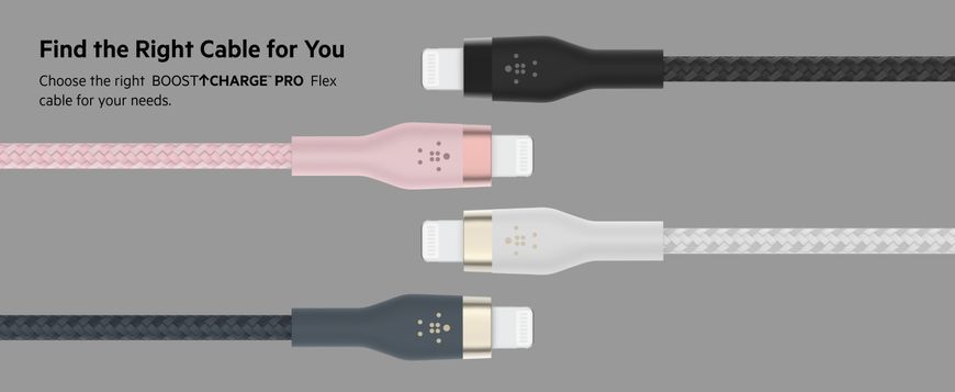 Кабель USB-A > Lightning заряджання/синхронізації Belkin 1м, плетений, силіконовий, з ремінцем на магніті, білий (CAA010BT1MWH) 366623 фото