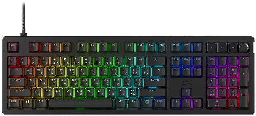 Клавіатура механічна HyperX Alloy Rise 106key, Red, USB-A, EN/UA, RGB, чорний (7G7A3AA) 365580 фото