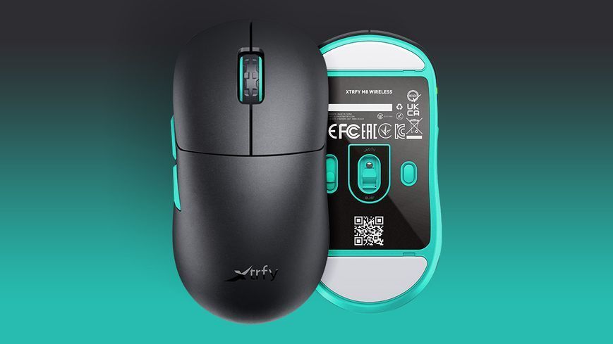 Миша Xtrfy M8, WL/USB-A, RGB, чорний (M8W-RGB-BLACK) 370097 фото