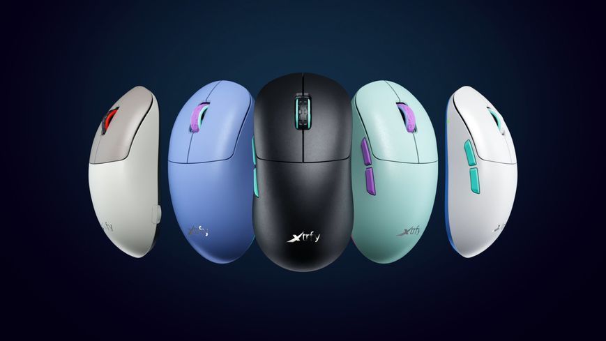 Миша Xtrfy M8, WL/USB-A, RGB, чорний (M8W-RGB-BLACK) 370097 фото