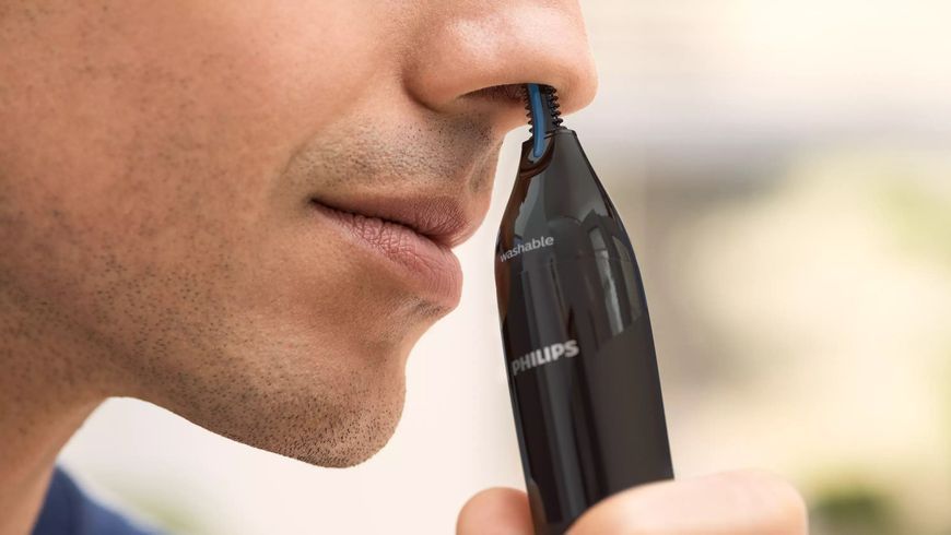 Тример Philips Series 1000, для носа та вух, 1хАА, сталь, чорний (NT1650/16) 370366 фото