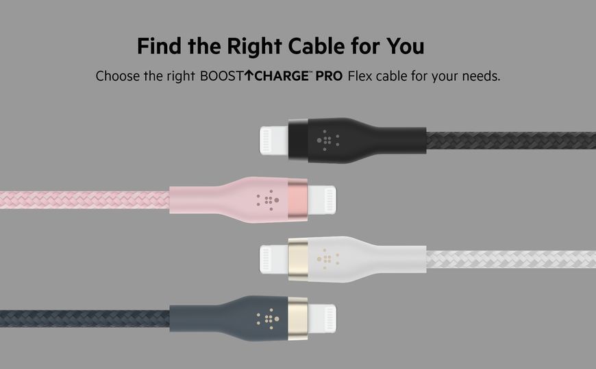 Кабель USB-A > Lightning заряджання/синхронізації Belkin 1м, плетений, силіконовий, з ремінцем на магніті, білий (CAA010BT1MWH) 366623 фото