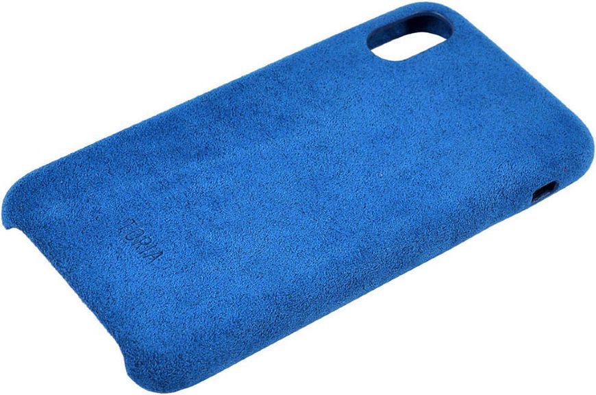 Чохол-накладка iPhone XS Max Alcantara Hard case Blue 128950 фото