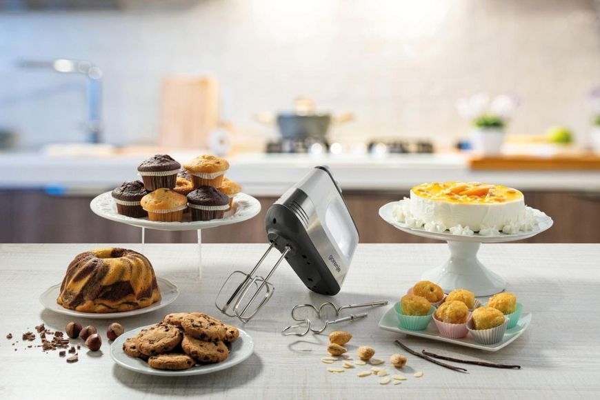 Міксер Gorenje ручний 500Вт, насадки-4 вінчика, турборежим, білий-нерж (M500DC) 382514 фото
