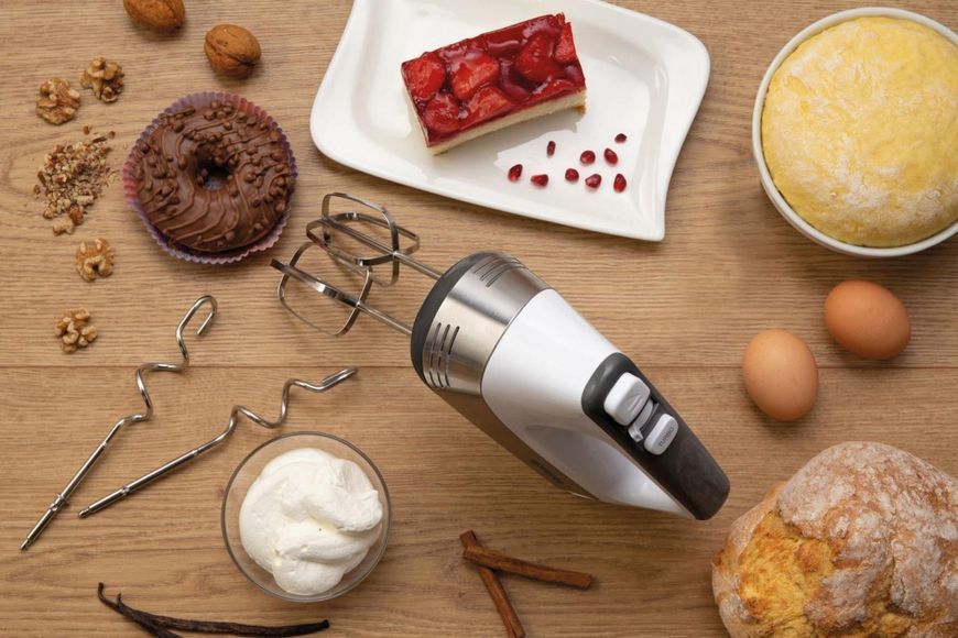 Міксер Gorenje ручний 500Вт, насадки-4 вінчика, турборежим, білий-нерж (M500DC) 382514 фото