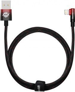 Кабель Baseus MVP 2 Elbow-shaped Fast Charging Data USB кабель USB To IP 2.4A 1m (CAVP000020) Black/Red 260578 фото