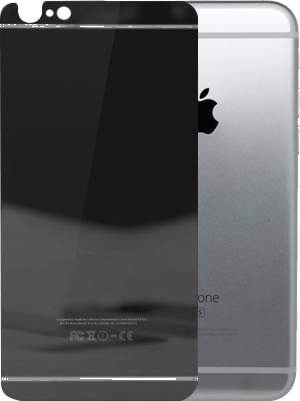 Захисне скло iPhone 6/6s mirror Black (2в1) 64760 фото