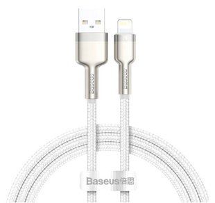 Кабель Baseus Cafule Metal Lightning 2.4A 1 М (CALJK-A02) White 252220 фото