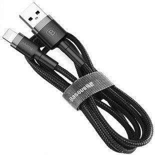 Кабель Baseus Cafule for lightning 1.5A 2M (CALKLF-CG1) Gray\Black 165728 фото