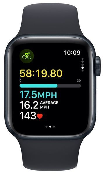 Смарт-годинник Apple Watch SE2 2023 44mm GPS + LTE Midnight Aluminum Case With Midnight Sport Band M/L MRH73 280685 фото