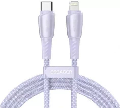 Кабель Essager Rainbow Type C to Lightning 3A Fast Charging USB Cable 1m (EXCTL-CH05) Purple 314589 фото